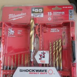 Milwaukee 15pc Titanium Drill Bit Set