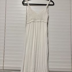 White Flowy Maxi Dress