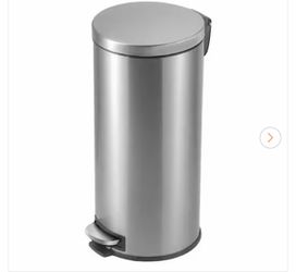 8 Gal. Stainless Steel Round Step-On Trash Can