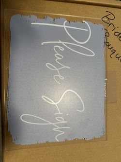 8x10in Acrylic Wedding Sign W/ Stand