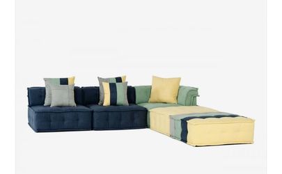 Large Designer L Shaped Sectional Sofa + Pillows  - Divani Casa Dubai Modern L Modular Moving - Firm Price