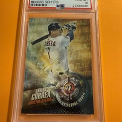 2016 Topps Carlos Correa # RS-4 Record Setters PSA 10  POP 2