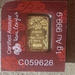 1 Gram Gold Bar