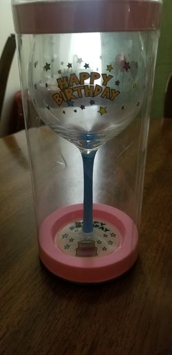 Happy Birthday -Minx Collector's wine glass
