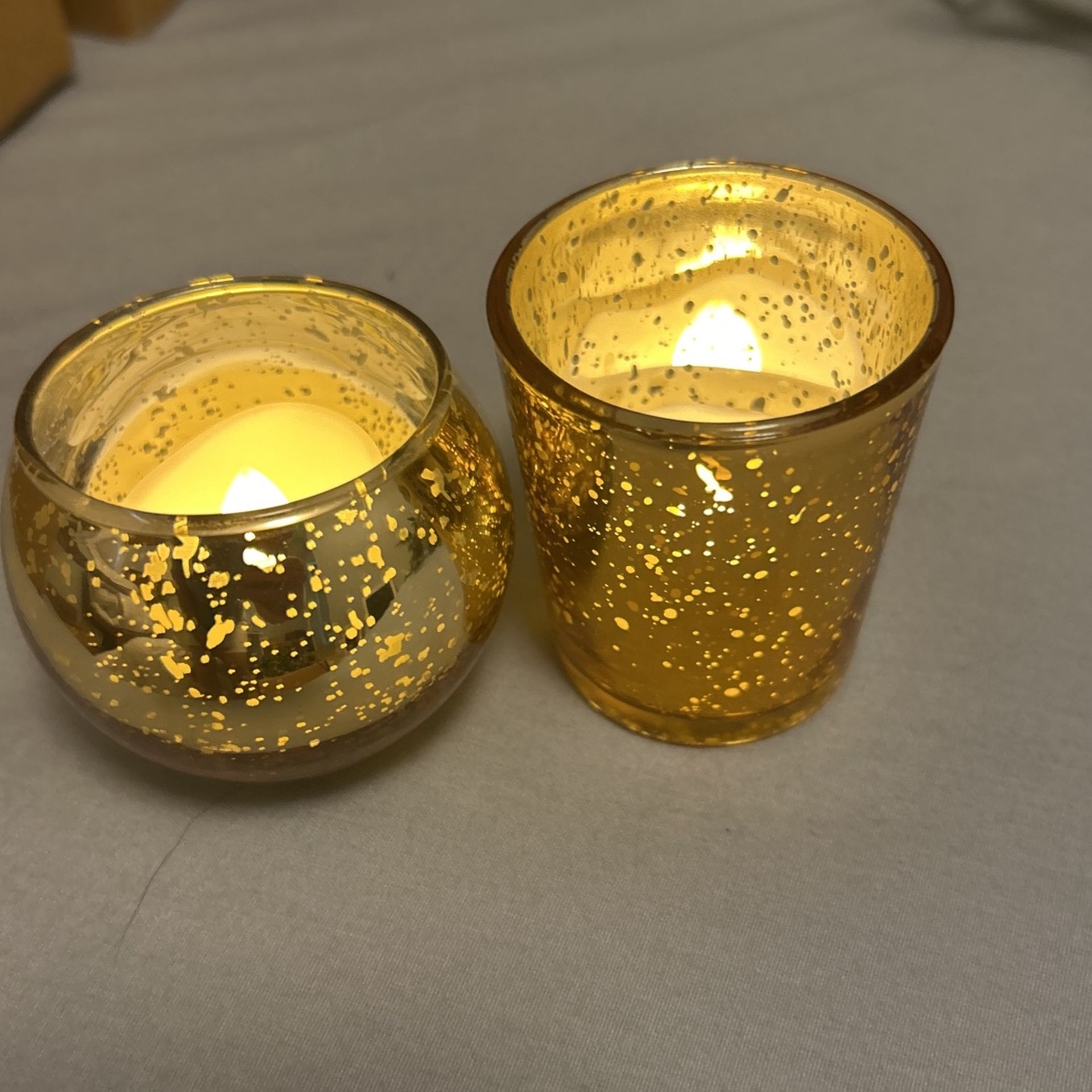 Wedding decor/Gold votives
