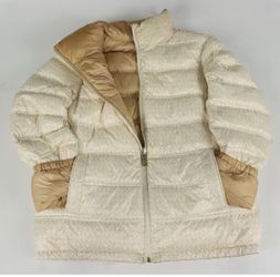 Michael Kors Puffer Jacket Beige MK Logo new with out tags