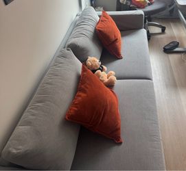 Gray sofa couch