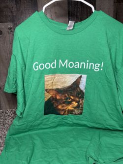 Good Moaning Cat Meme Shirt Xl