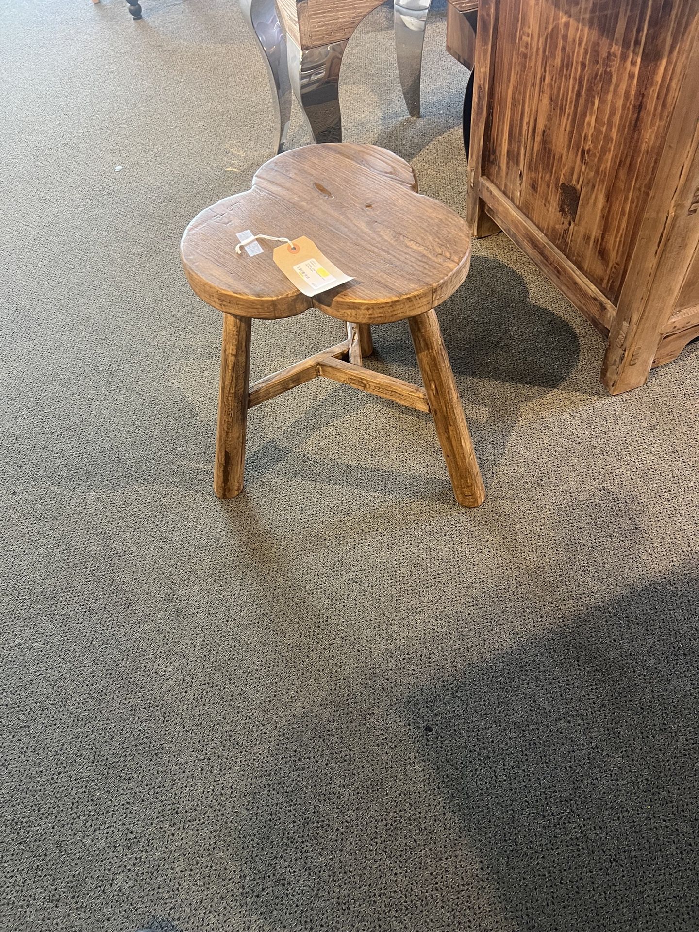 Stool: C 216 Reclaimed Elm Wool Clover Stool SKU LKBPDQ