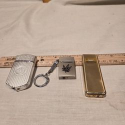 Cigarette Lighters-lot 🚬 Of 3 VTG- Butane 