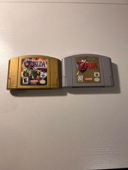 Nintendo N64 Zelda: Ocarina of Time & Majora's Mask Game Bundle