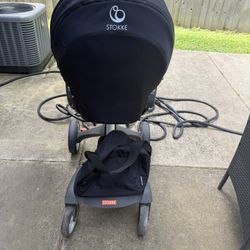 Stokke Xplory Stroller + Gray Seat Cover – Good Condition