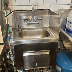 Hand Wash Sink With Towel Dispenser and Soap Dispenser