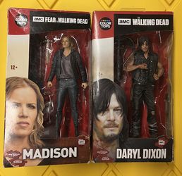 (2) The Walking Dead Figures -Madison And Daryl Dixon