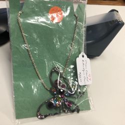 Classical Colorful butterfly On A Silvery Chain