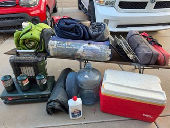 Ready to go camping gear