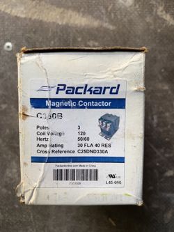 Packard 3 pole 30 amp contactor