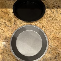 Set of Two Pie Pans, Baking Pan, Bakeware, Cookware