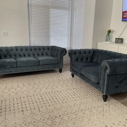 Chesterfield Sofa And Loveseat 