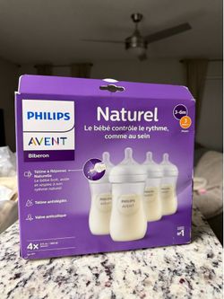 Philips AVENT - Natural bottle with natural response mouthpiece, transparent, 9 ounces