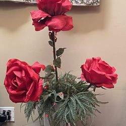 Heavy Flower Vase Decor with Lights 