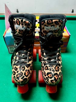Impala Cheetah Print Quad Roller Skates