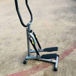 Manual folding stepper exercise machine