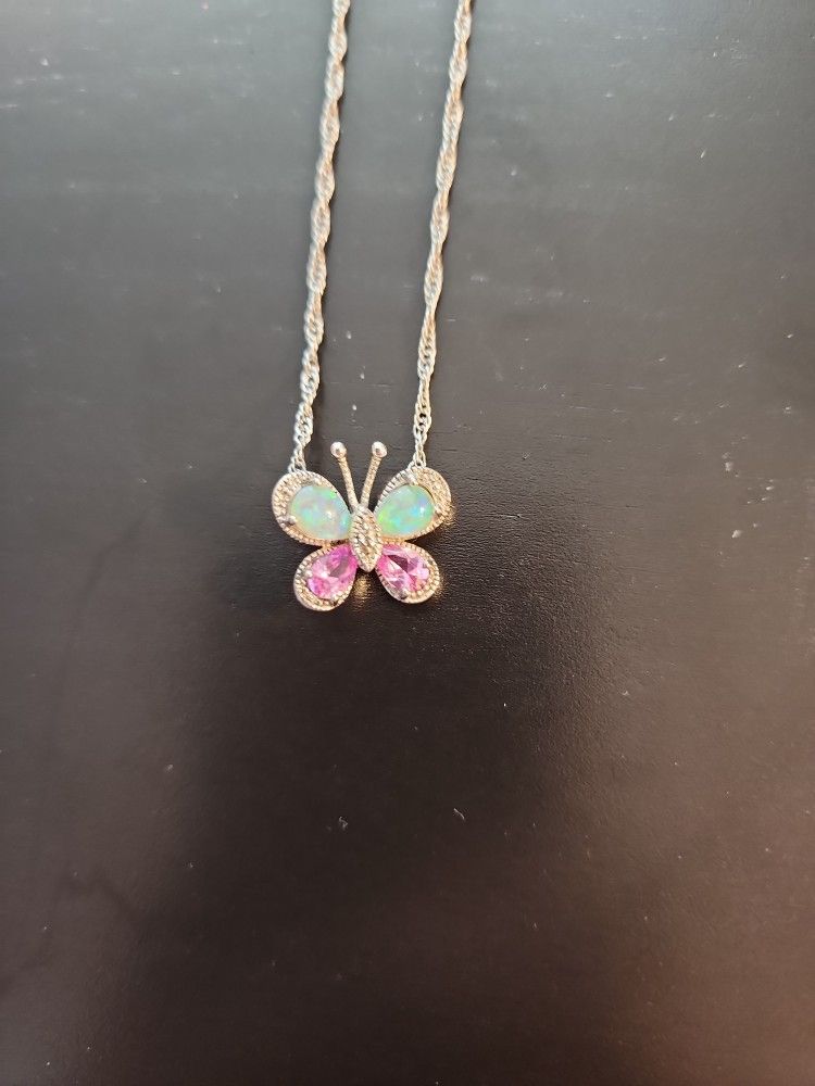 Butterfly And Heart Necklaces