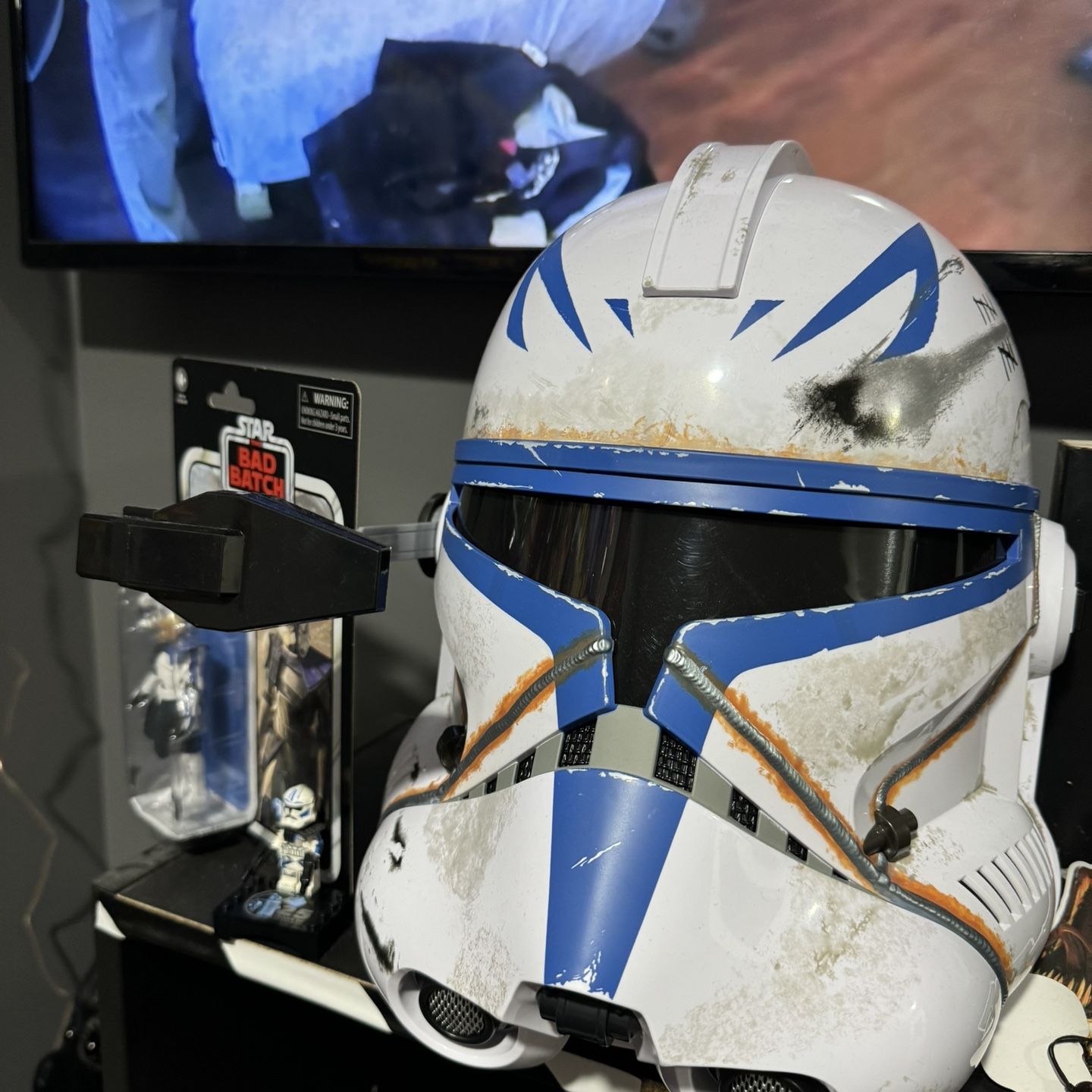 captain rex motorcycle helmet STAR WARS The Black Series Clone Premium Electronic Helmet, Ahsoka Adult Roleplay Item, Ages 14 and Up you can truly become Clone Captain Rex Black Series Captain Rex Motorcycle