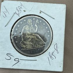 1858 S Half Dollar