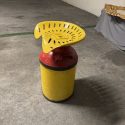 vintage tractor seat milk can stool