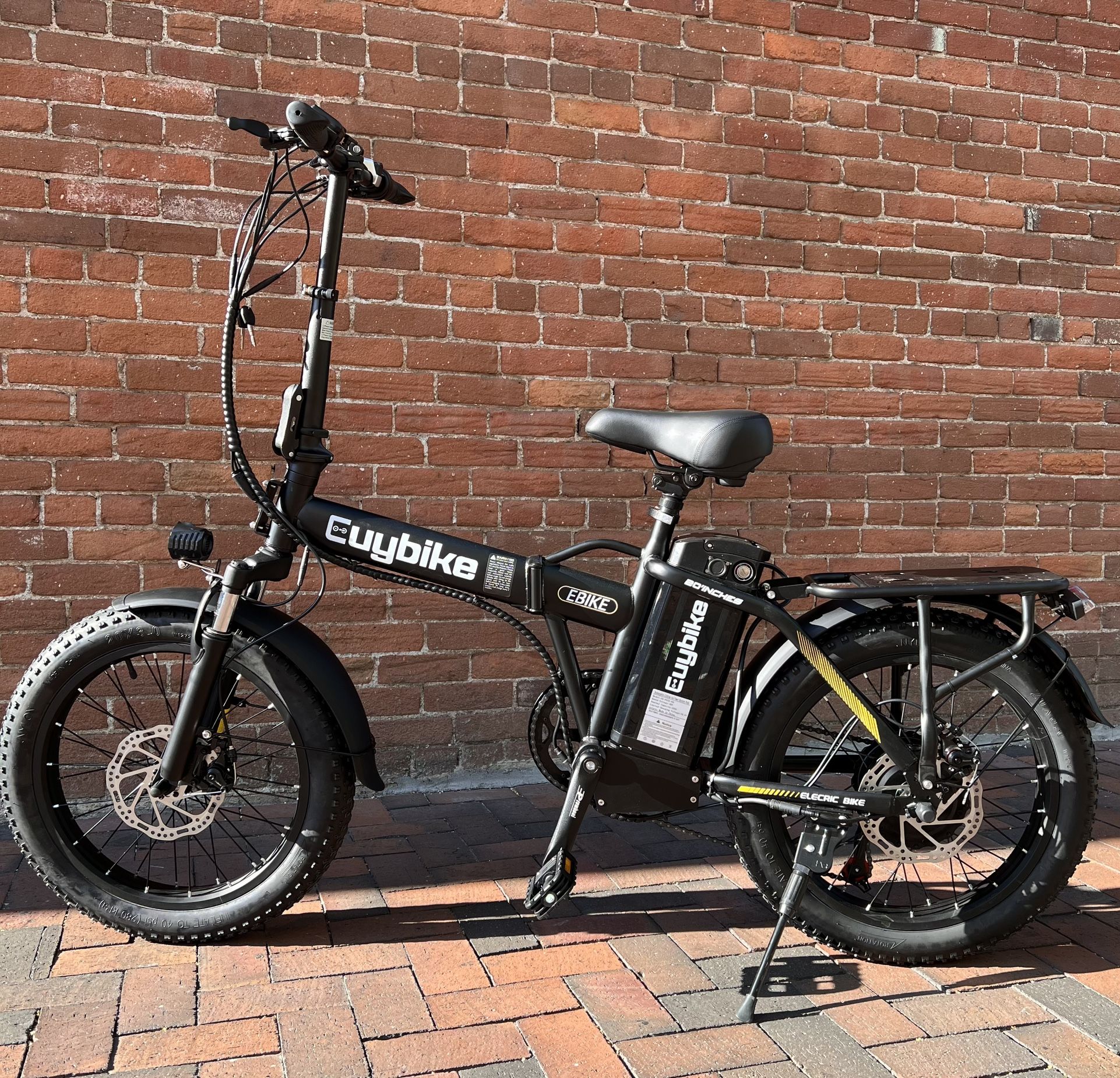 1000 Watt Folding Electric Bike Lightweight Fat Tire, 20ah