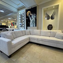 New In Boxes Beige Sectional Sofa 