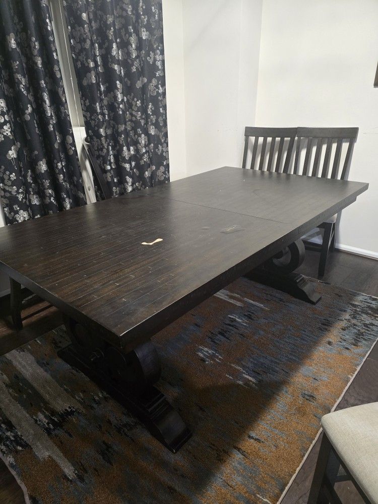 Large Brown Dining Table