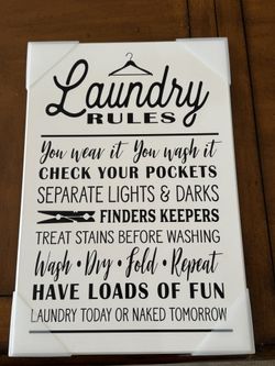 Laundry Sign