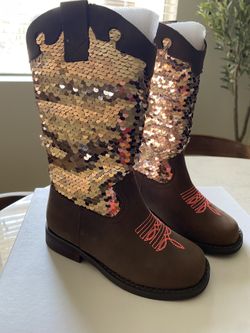 Sequin Cowgirl Boots For Kids