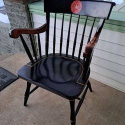 Windsor-style university chair featuring the seal of Indiana University of Pennsylvania (IUP