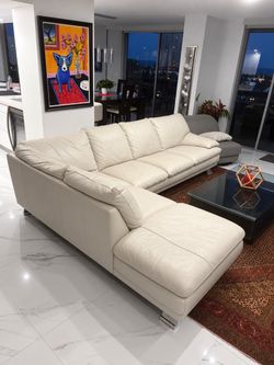 White Leather Couch