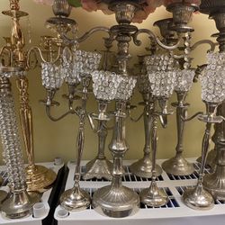 Assorted Candelabras For Wedding Decor 