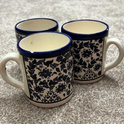 Blue White Ceramic Cups