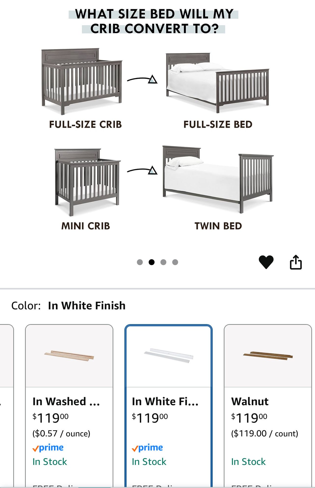 DaVinci Hidden Hardware Twin/Full Size Bed Conversion Kit