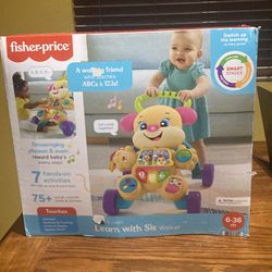 Fisher Price Laugh & Learn Smart Stages Learn With Puppy Walker, - pink & purple