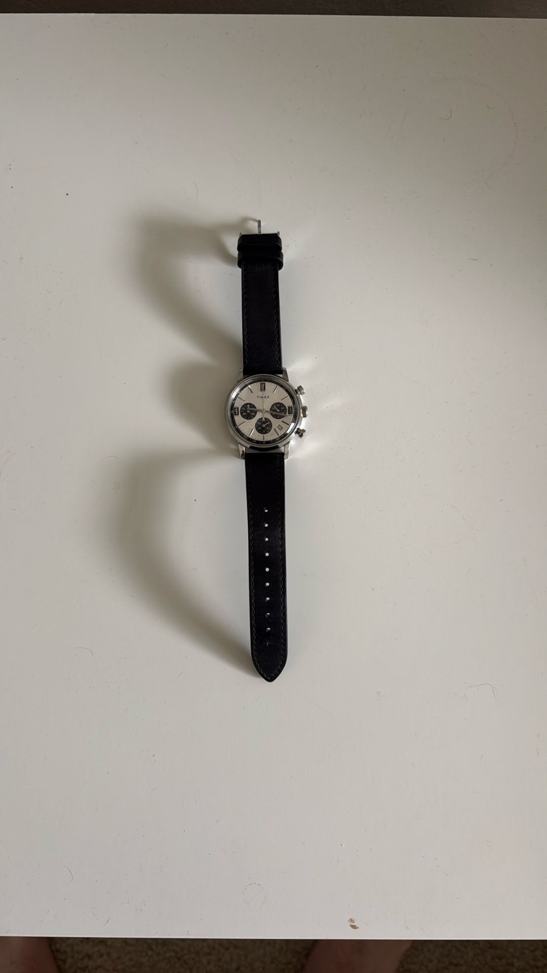 Timex Marlin Chronograph Tachymeter 40mm Leather Strap Watch