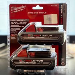 Milwaukee M18 18V LI-ion Battery pack of 2