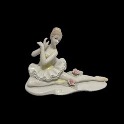 Porcelain Ballerina Figurine Signed 