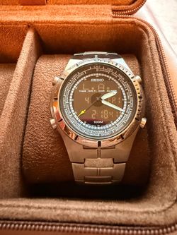 Seiko Ana-Digi Watch Stainless Steel Bracelet