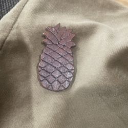 Liz Claiborne Wood Pineapple part of keychain