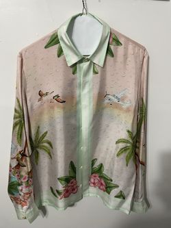 Casablanca Men silk Shirt Size Large