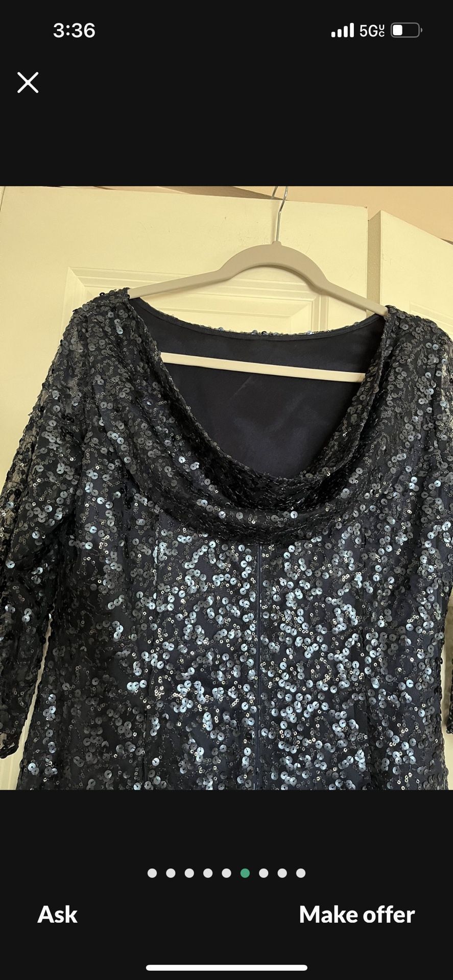 It's A Beautiful Evening Dress From Tahari The Color Is Navy Blue The Size  Is 10 - joarbit.com