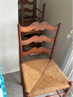 Vintage Ethan Allen Bamboo Raatan Chairs 3 Total